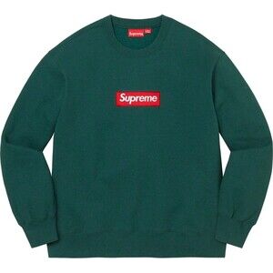 Supreme FW22 Box Logo Crewneck Dark Pine Green Men's Size XL DEADSTOCK